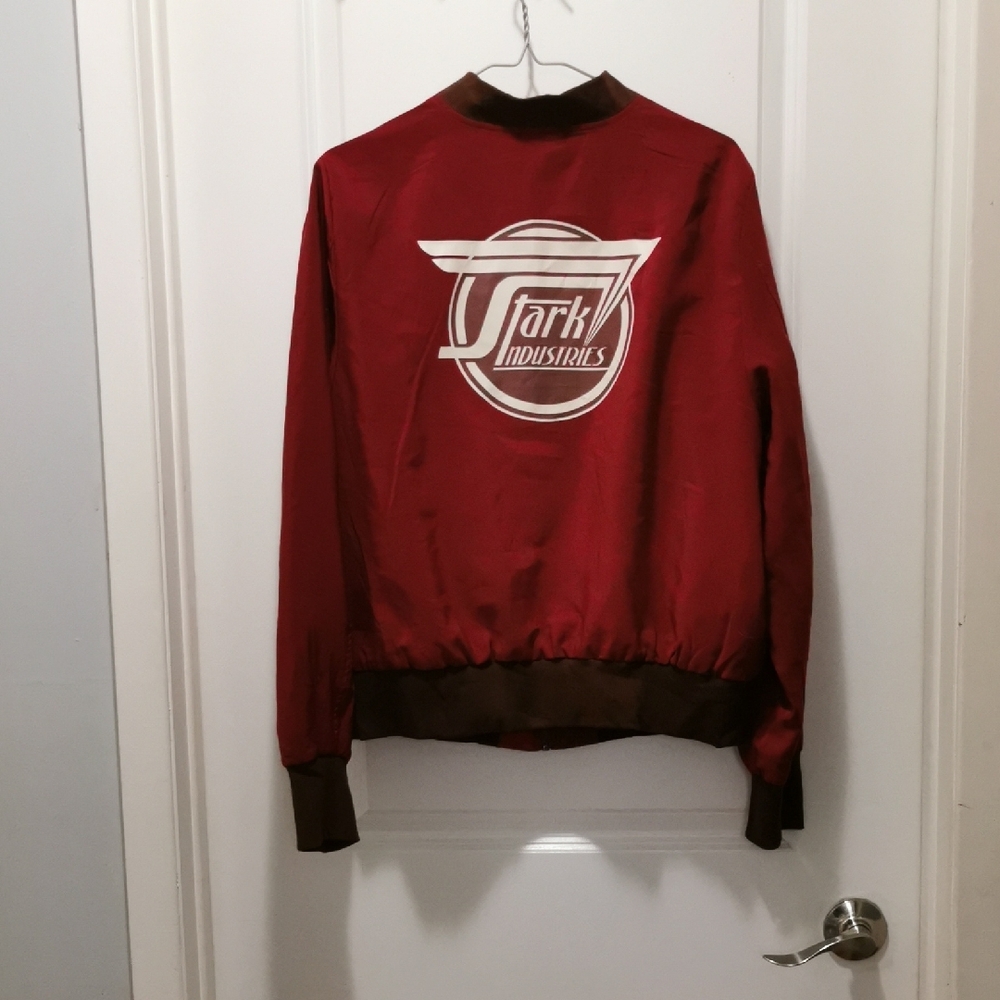 Her Universe Burgundy and Chocolate Bomber Jacket - Picture 3 of 3